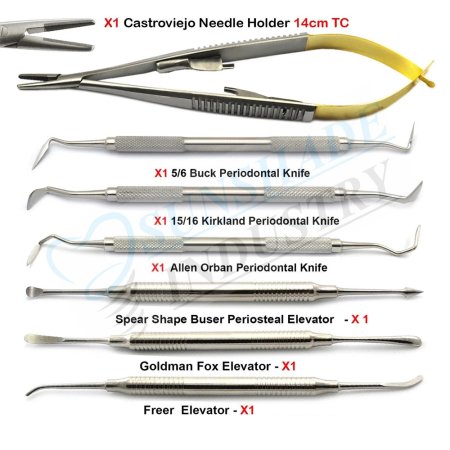 Dental Oral Surgery Instruments Periodontal Implant Periosteal Elevators Scalers